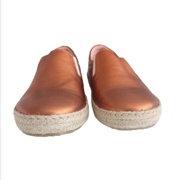 NWT Studio Pollini Espadrilles Metallic Orange Leather - Picture 3 of 12